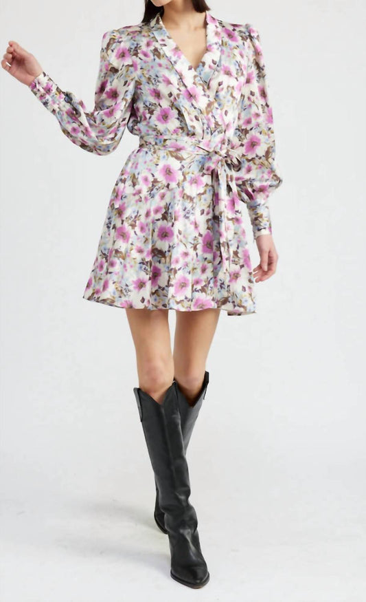 Jacquie The Label - Satin Wrap Mini Dress