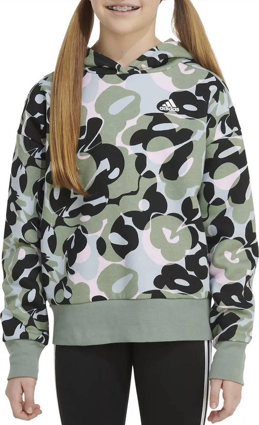 Adidas - Girls Loose Fit Fleece Hoodie