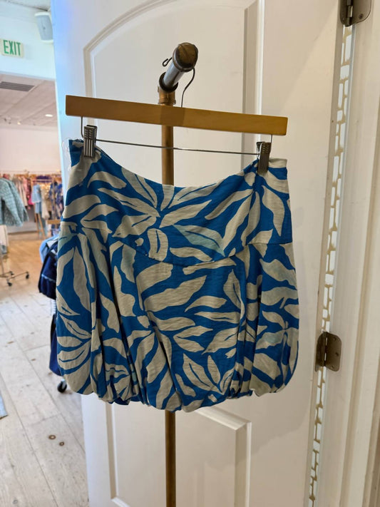 Entro - Women's Tropical Print Mini Bubble Skirt