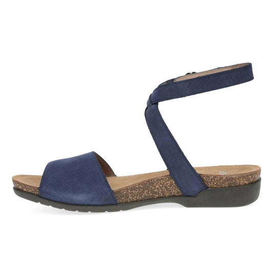 Dansko - Women's Rafferty Ankle Strap Sandal - blue - leather - sandals