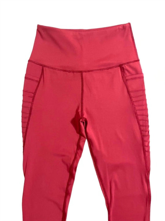 Legend - Women's Moto Side Pockets High Rise Capri Leggings