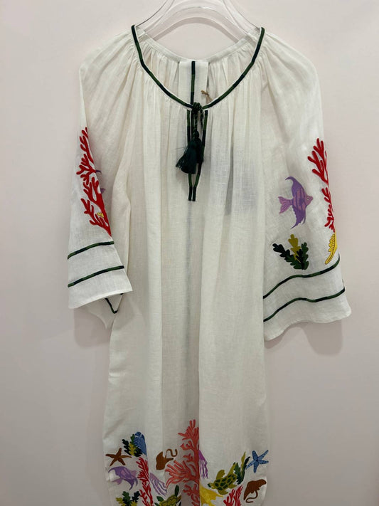 Benaras By Citrus - Women's Sealife Kaftan Dress