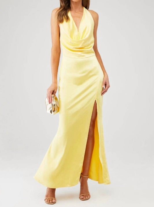 Elliatt - Gweneth Satin Halter Gown
