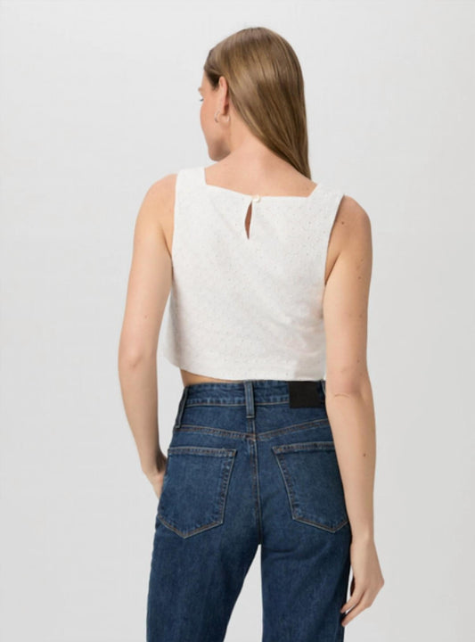 Paige - Women's Aelita Eyelet Cropped Tank Top