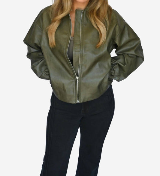 Elan - Brielle Long Sleeve Bomber Jacket
