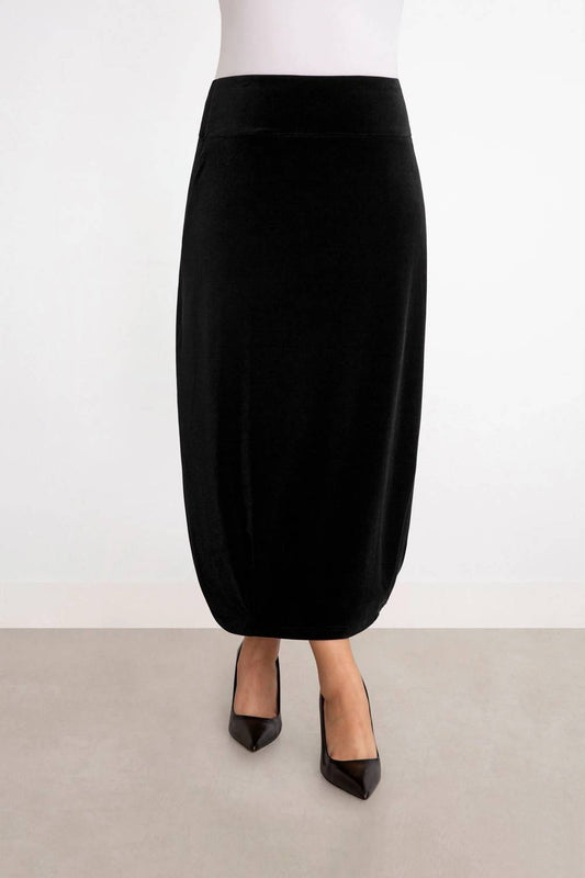 Sympli - Velvet Savvy Pleat Hem Skirt
