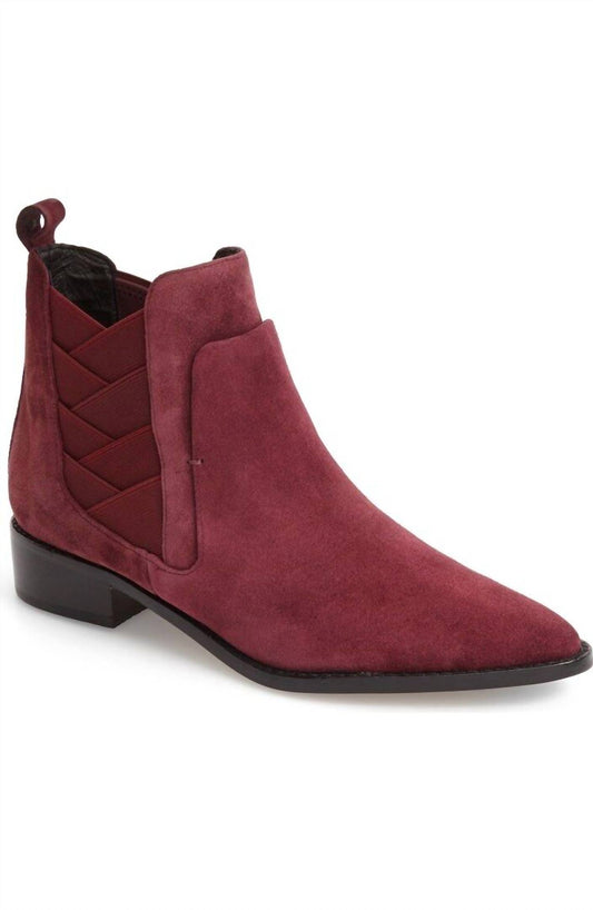 Rebecca Minkoff - Suede Leather Pointed Toe Ankle Boots