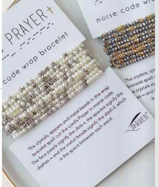 Alexa'S Angels - Women's Lord's Prayer Pearl Wrap Stretch Bracelet