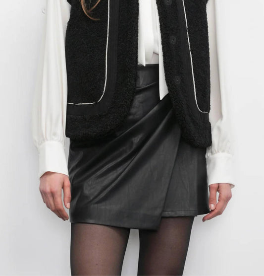 Greylin - Rory Shearling Vest Top