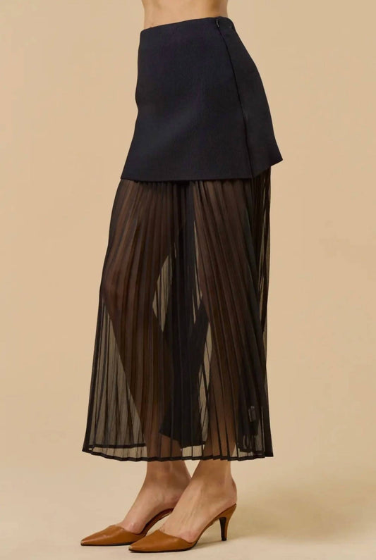 Lalavon - Mixed Media Maxi Skirt