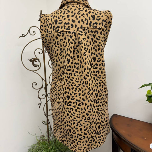 Entro - Women's Leopard Print Sleeveless Mini Dress - Plus