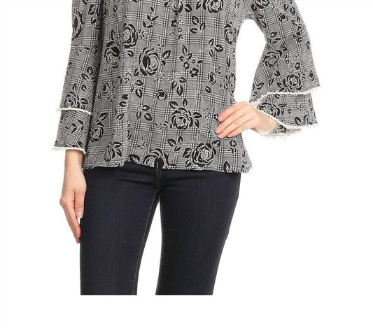 Ariella - Ruffle Sleeve With Pearls Top