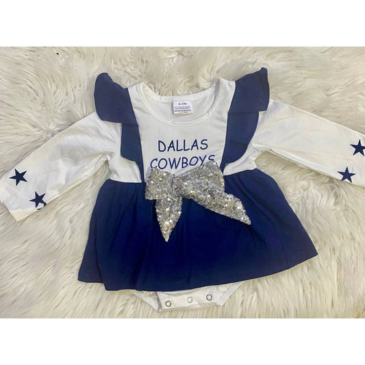 Kidscharm - Girls Dallas Cowboys Baby Onesie
