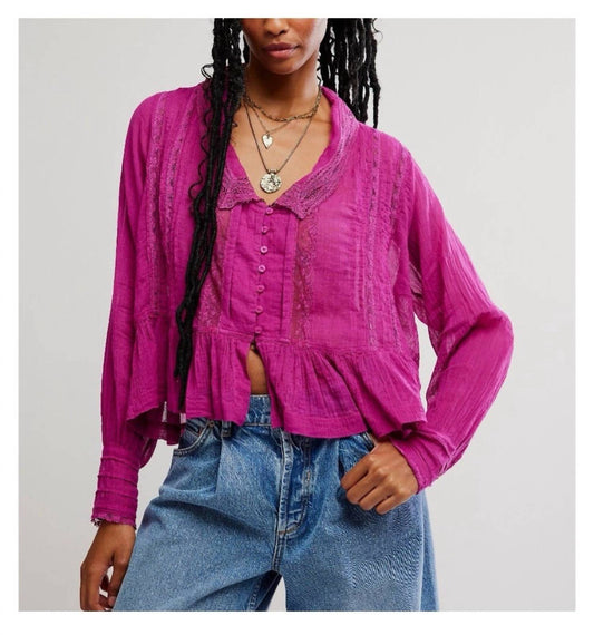 Free People - Elodie Frilly Blouse