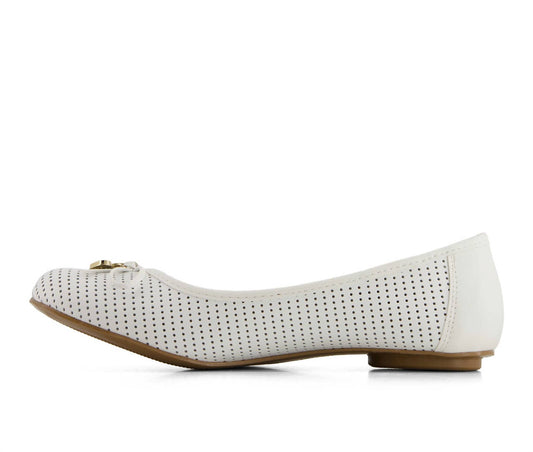 Andrea - Women's Laser Cut Pattern Ballerinas Flats