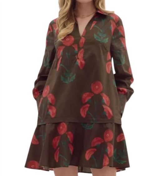 Entro - Floral Long Sleeve Mini Dress