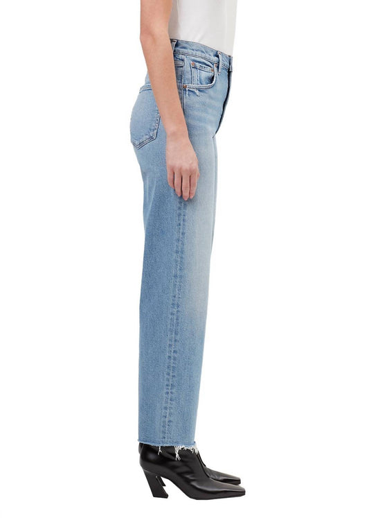 Agolde - Women's Ren Wide Leg Cut Hem Jeans
