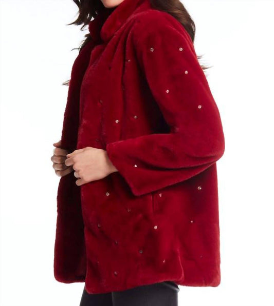 Alberto Makali - Faux Fur Jacket with Crystals