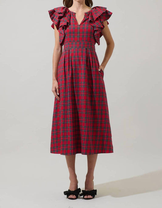 Sugarlips - Arvada Plaid Deneta Shift Mini Dress