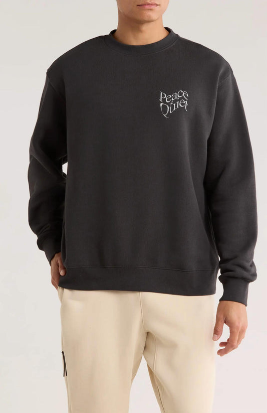 Museum Of Peace & Quiet - Warped Logo Cotton Crewneck Sweatshirt