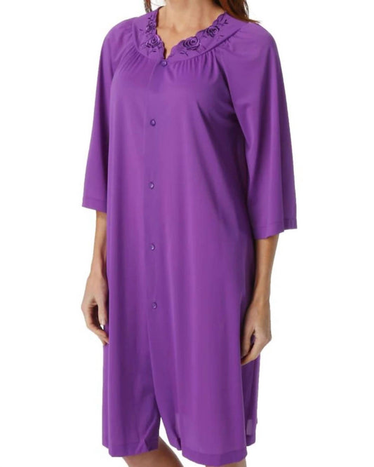 Shadowline Lingerie - Short 3/4 Sleeve Button Down Robe