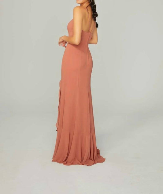 Morilee - Chiffon Bridesmaid Dress With Slit