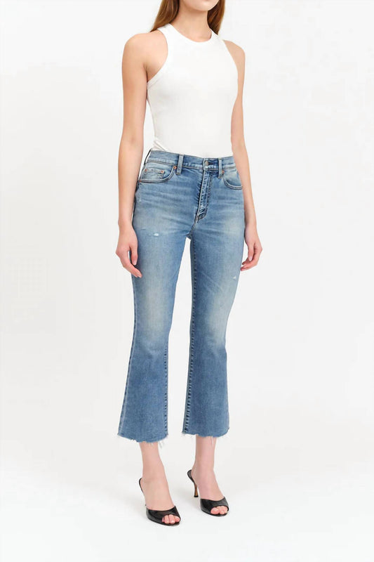 Daze - Shy Girl High Rise Crop Flare Jean