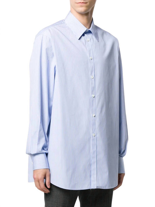 Valentino - Long Sleeve Button Up Striped Shirt