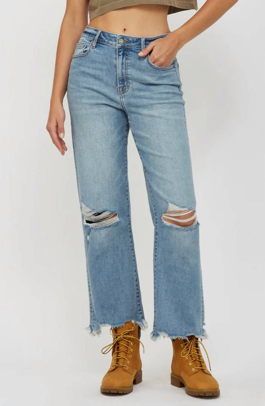 Hidden - Ella High Rise Wide Straight Jean