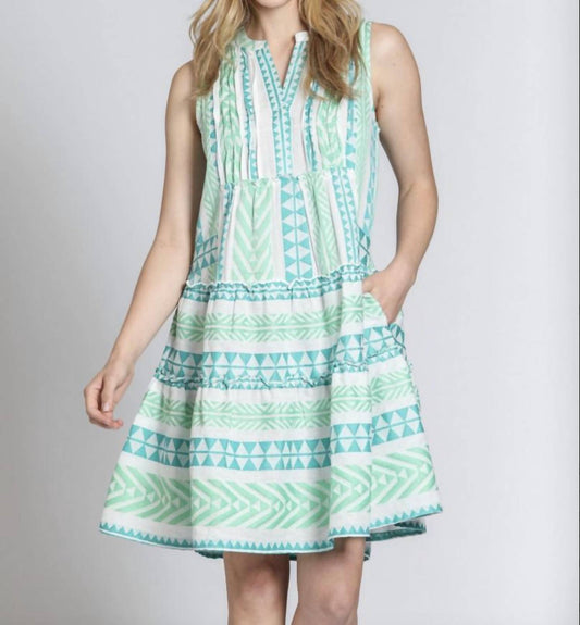 Apny - Sleeveless Dress with Pintuck Detailing