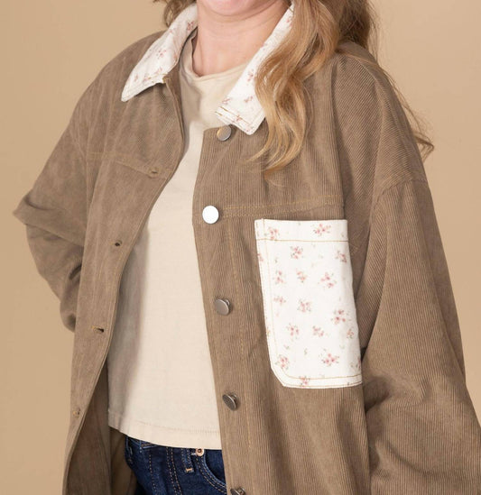 Le Lis - Finley Floral Corduroy Barn Jacket