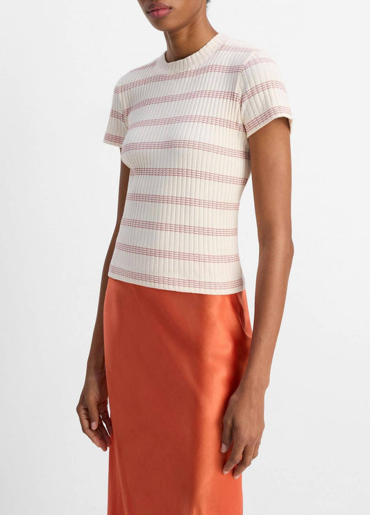 Vince - Striped Ribbed Top