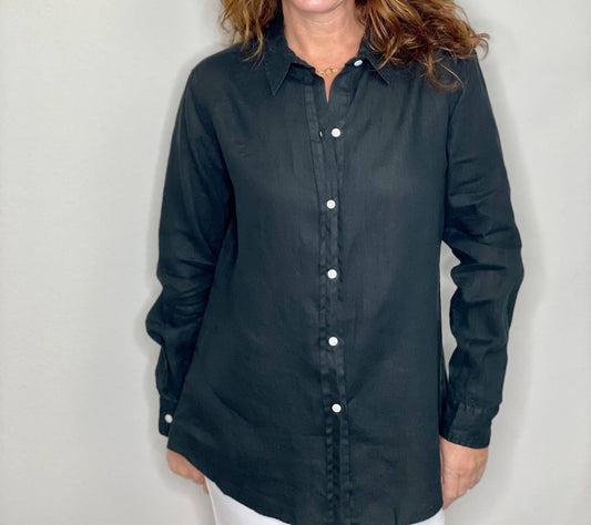 Pure Amici - Button Down Linen Shirt