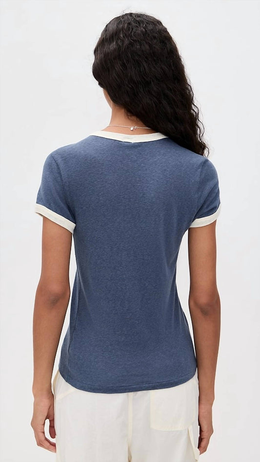 Re/Done - 60's Slim Ringer Swim Club Tee