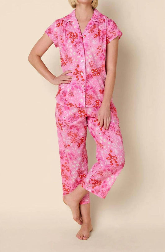 The Cat'S Pajamas - Aurora Flora Voile Capri Pajama Set