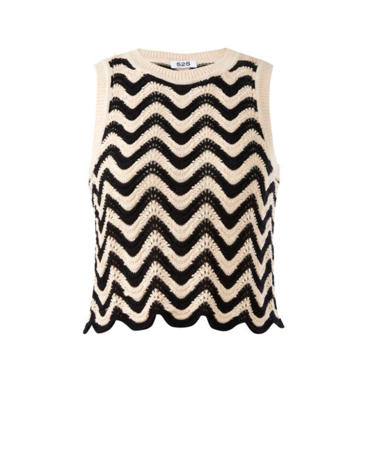 525 America - Women's Kayla Chevron Scalloped Tank