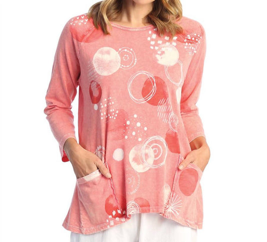 Jess & Jane - Magic Dots Mineral Washed Patch Pocket Cotton Top