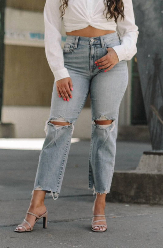 Eunina - Art Deco High Rise Jean