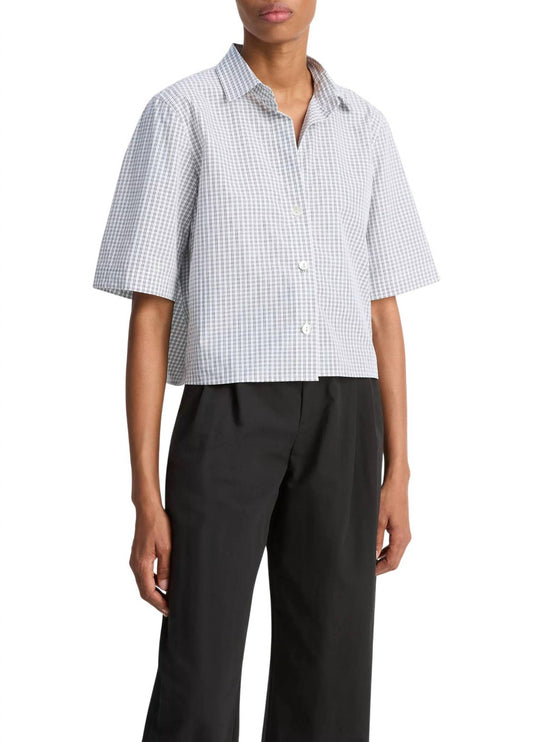 Vince - Cropped Check Shirt