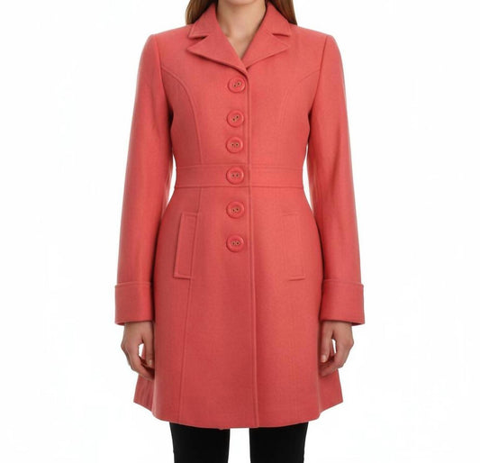 Tulle - Single-breasted Button-down Walker Coat