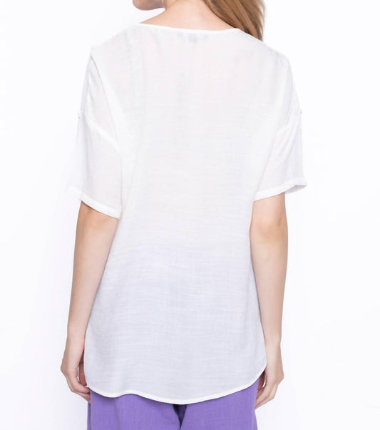 Picadilly - Embroidered Flowy Blouse