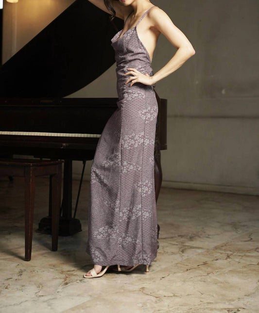 Golden - Woven Folded Cowl Neck Tank Dress