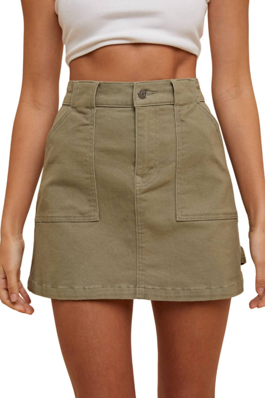 Anniewear - Cargo Denim Mini Skirt