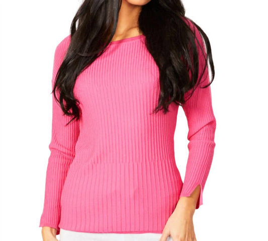 Ribbed Crew Neck Top