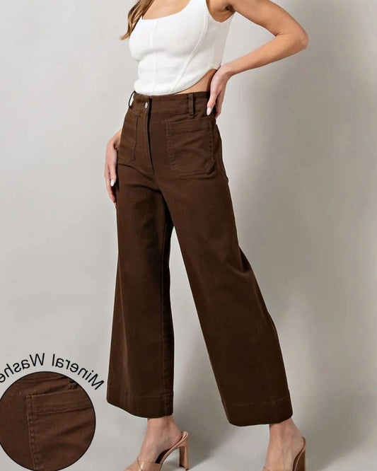 Ee:Some - Wide Leg Curvy Crop Trouser