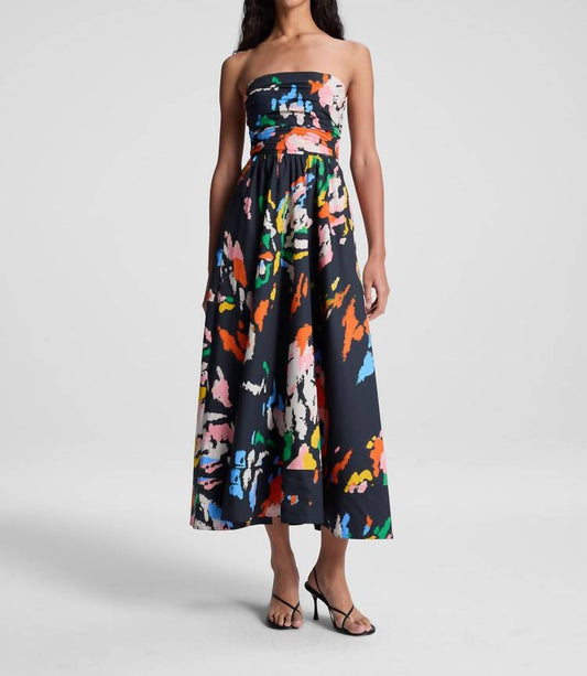 A.L.C. - Tate Strapless Printed Midi Dress