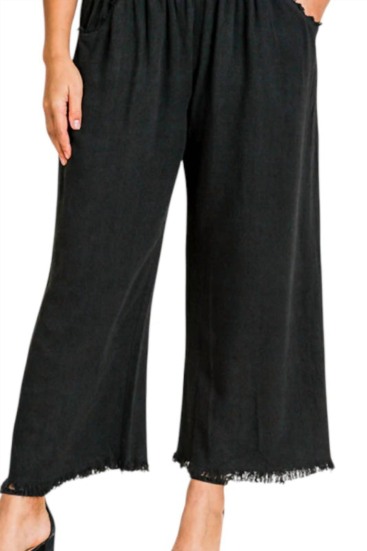Umgee - Wide Leg Linen Pant - Plus