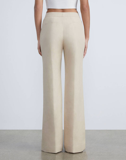 SILK-LINEN GATES SIDE SLIT FLARED PANT