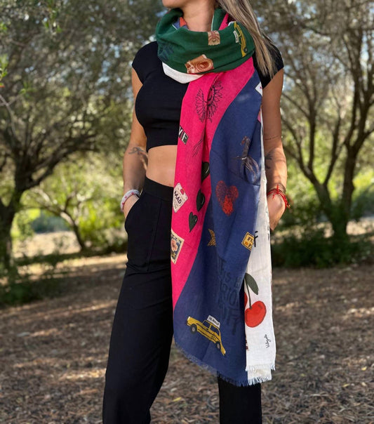 Vilagallo - Graffiti Rectangular Scarf