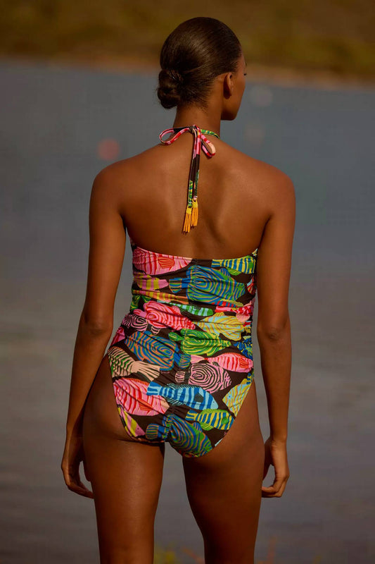 Farm Rio - Fish Print One-piece Swimsuit